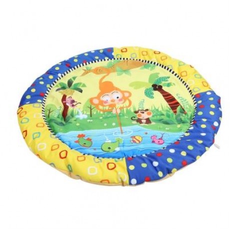Cartoon Soft Baby Game Mat Play Carpet with Hanging Toy (YELLOW)