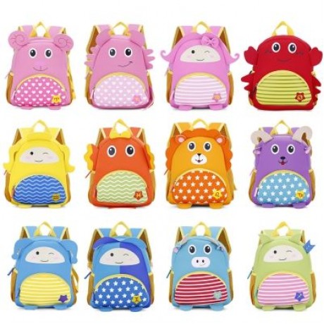 TOCHANG Kid Cartoon Constellation Backpack Cute School Bag (FIRE ENGINE RED)