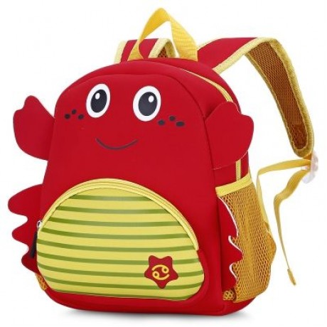 TOCHANG Kid Cartoon Constellation Backpack Cute School Bag (FIRE ENGINE RED)