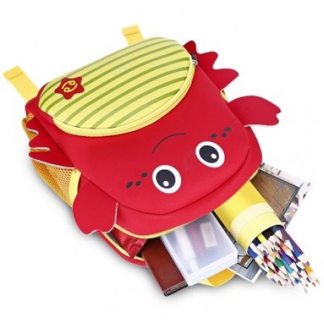 TOCHANG Kid Cartoon Constellation Backpack Cute School Bag (FIRE ENGINE RED)