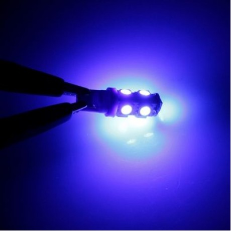 T10 LED Bulbs 5050 9 SMD Car Wedge Interior Side Marker Tail Light 12V 10PCS (BLUE)