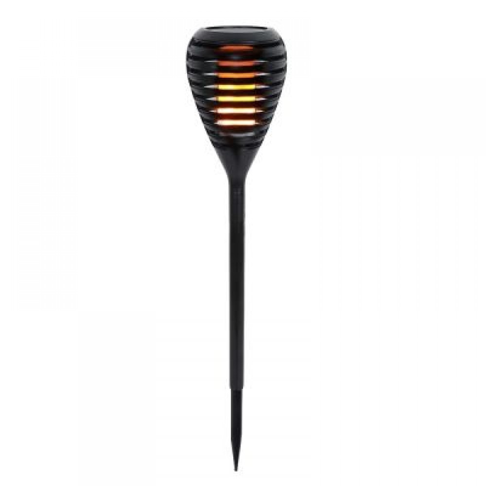 96 LEDs LED Solar Waterproof Flickering Flame Torch Lamp (BLACK)