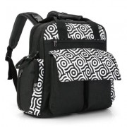 010 Diaper Bag Multifunction Backpack Separate Pockets (BLACK)
