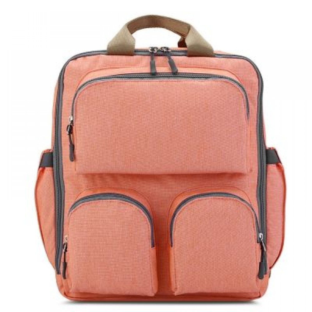 005 Diaper Bag Multifunction Backpack Large Capacity (ORANGE)