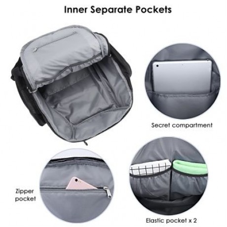 73003 Diaper Bag Large Capacity Multifunction Backpack (BLACK)