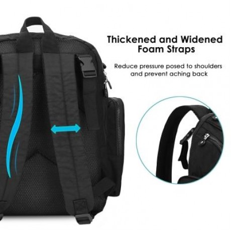 73003 Diaper Bag Large Capacity Multifunction Backpack (BLACK)