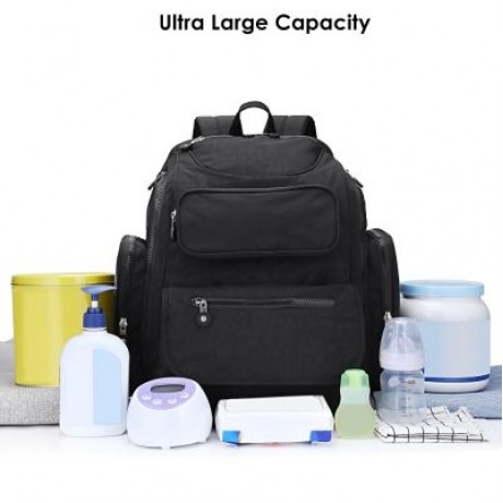 73003 Diaper Bag Large Capacity Multifunction Backpack (BLACK)