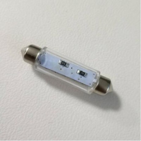 2PCS Festoon 43MM 15LEDS 2835 SMD DC12V LED Auto Car Lamp Decorative Reading Light (SILVER