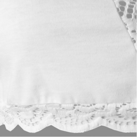Plus Size Lace Panel Cropped Tank Top (WHITE)