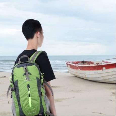 MALEROADS Unisex Hiking Backpack Water Resistant Bag (YELLOW GREEN)