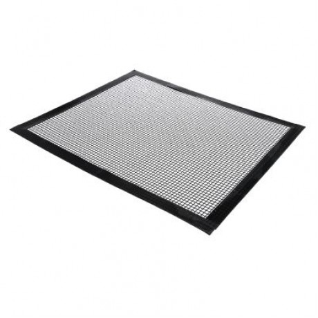 Heat Resistant Non-stick Reusable Grid Mat for Barbecue (BLACK)