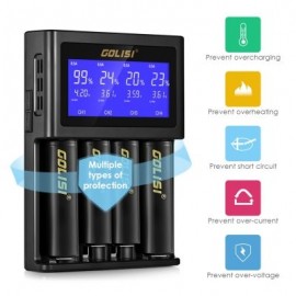 GOLISI S4 Smart Battery Charger (BLACK)