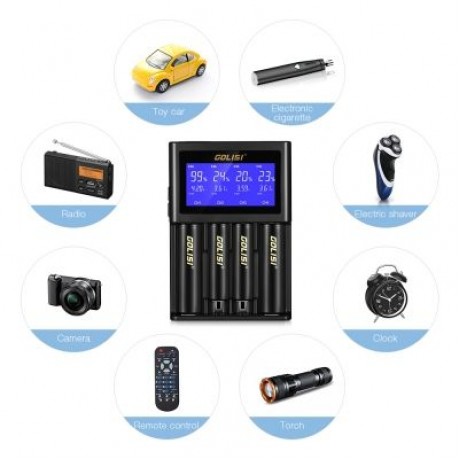 GOLISI S4 Smart Battery Charger (BLACK)