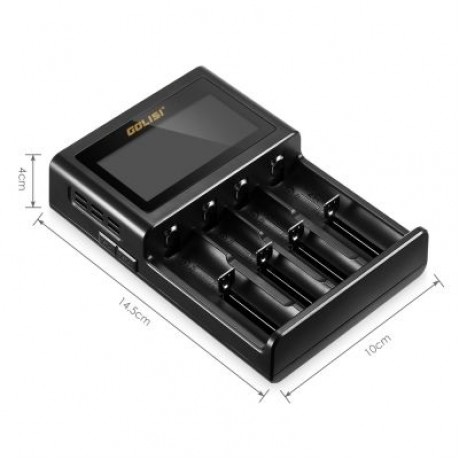 GOLISI S4 Smart Battery Charger (BLACK)