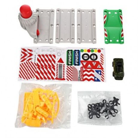 DIY Assembled Parking Lot Model Toy with Alloy Railcar (MULTI-A)