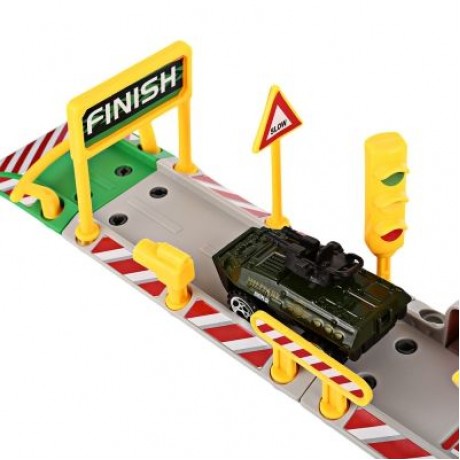 DIY Assembled Parking Lot Model Toy with Alloy Railcar (MULTI-A)