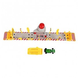 DIY Assembled Parking Lot Model Toy with Alloy Railcar (MULTI-B)