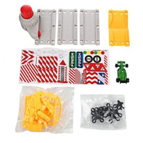 DIY Assembled Parking Lot Model Toy with Alloy Railcar (MULTI-B)