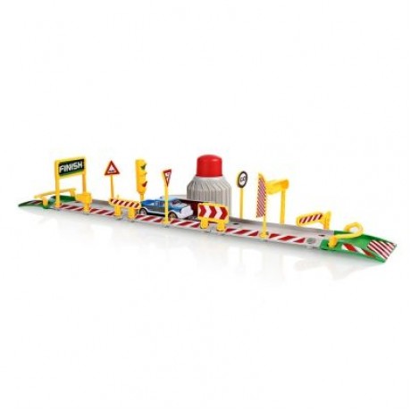 DIY Assembled Parking Lot Model Toy with Alloy Railcar (MULTI-E)