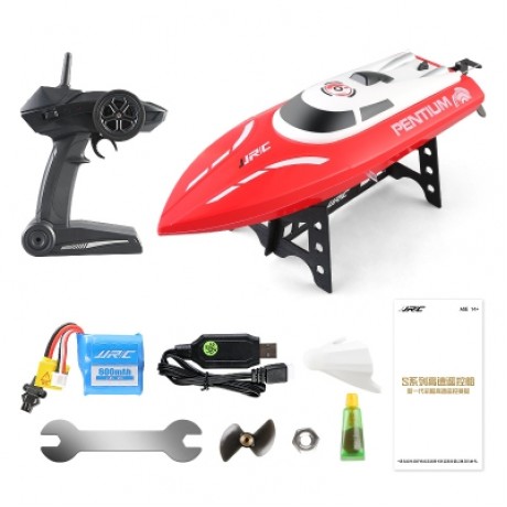 JJRC S3 Waterproof Turnover Reset Water Cooling High Speed 25km/h RC Boat (RED)