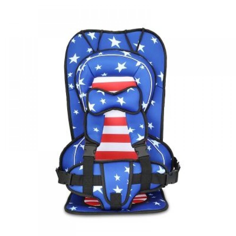 Portable Children Car Seat with Adjustable Safety Belt (BLUE)