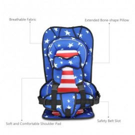 Portable Children Car Seat with Adjustable Safety Belt (BLUE)