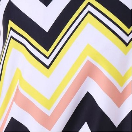 ZIG ZAG SPAGHETTI STRAP TANKINI SET (MULTI)