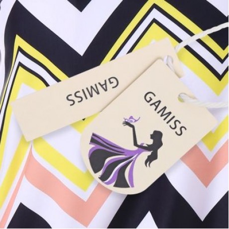 ZIG ZAG SPAGHETTI STRAP TANKINI SET (MULTI)