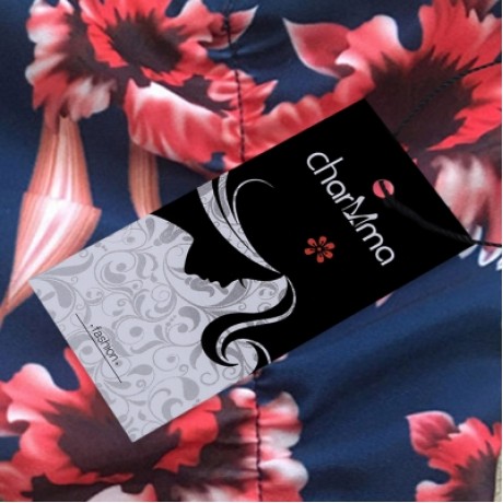 Plunge Neck Flounce Backless Padded Floral Print Low Waist Women Bikini Set (MIDNIGHT BLUE