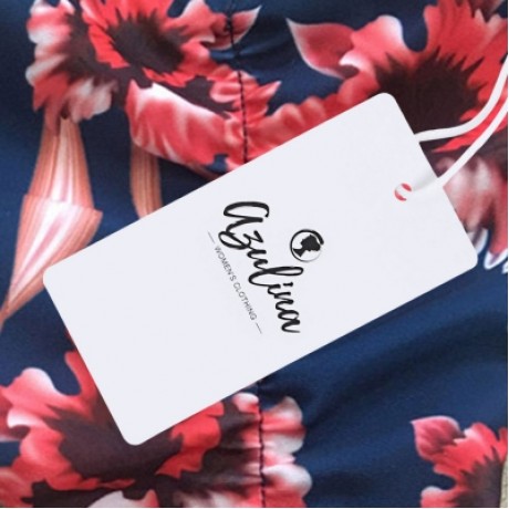 Plunge Neck Flounce Backless Padded Floral Print Low Waist Women Bikini Set (MIDNIGHT BLUE