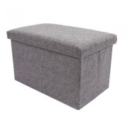 Multifunctional Foldable Storage Stool Clothing Organizer (GRAY)