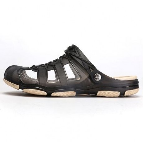 ZEACAVA Men Fashion Honeycomb Environmental Beach Breathable Slippers (BLACK)