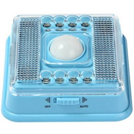 L0803 AUTO PIR 8 LEDS LIGHT INFRARED HUMAN BODY INDUCTION LAMP (BLUE)