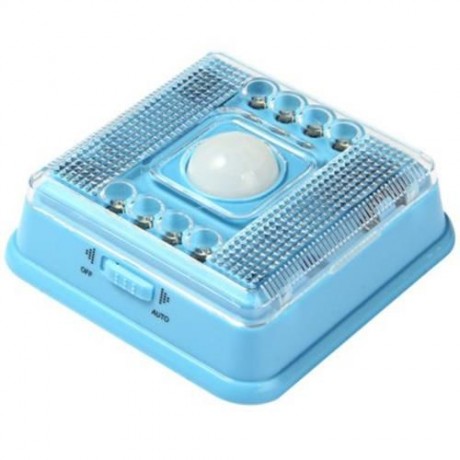 L0803 AUTO PIR 8 LEDS LIGHT INFRARED HUMAN BODY INDUCTION LAMP (BLUE)
