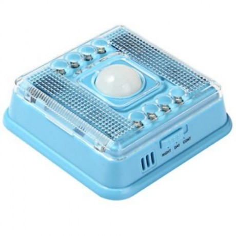 L0803 AUTO PIR 8 LEDS LIGHT INFRARED HUMAN BODY INDUCTION LAMP (BLUE)