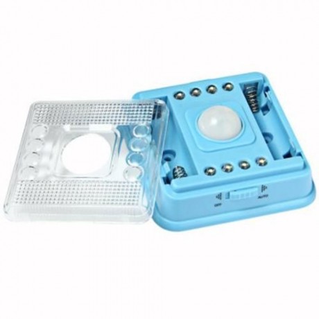 L0803 AUTO PIR 8 LEDS LIGHT INFRARED HUMAN BODY INDUCTION LAMP (BLUE)