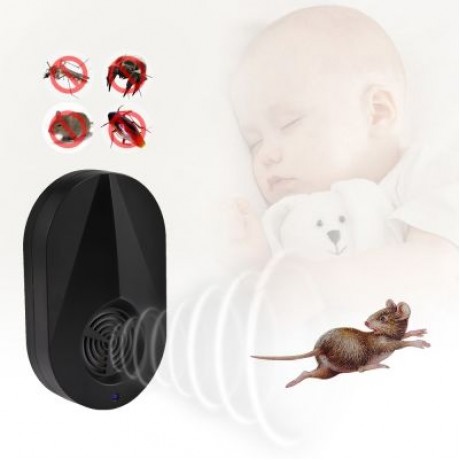 Electronic Intelligent Mouse Mosquito Pest Repeller (BLACK)
