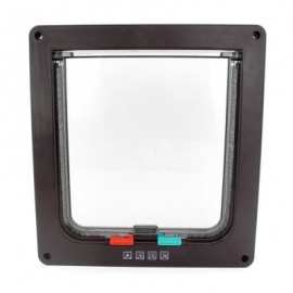 Kimpets Lockable Pet Dog Cat Security Flap Door (COFFEE)