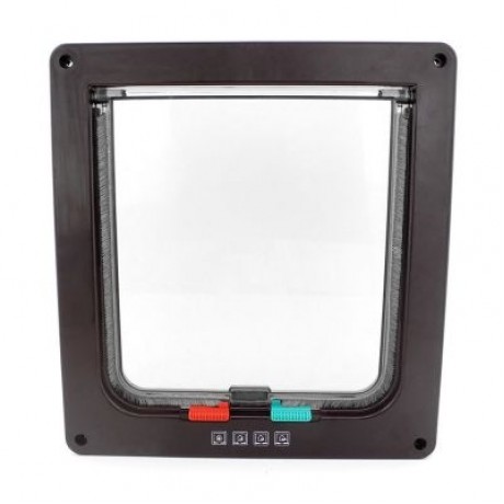 Kimpets Lockable Pet Dog Cat Security Flap Door (COFFEE)