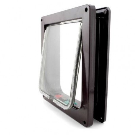 Kimpets Lockable Pet Dog Cat Security Flap Door (COFFEE)