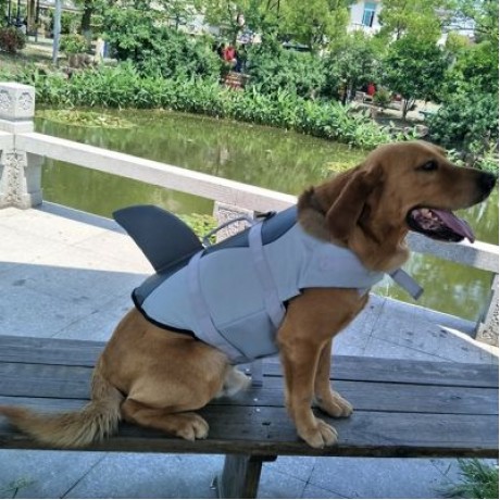 Pet Dog Life Jacket Safety Swimming Vest (GRAY)