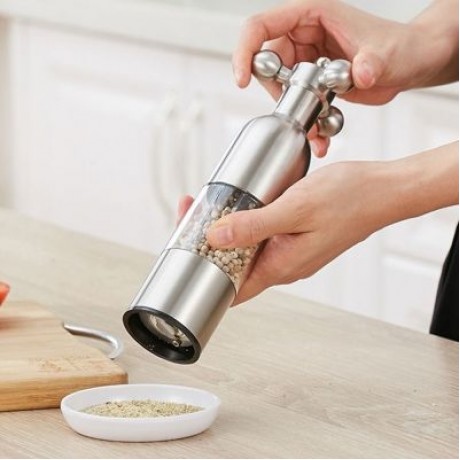 Stainless Steel Manual Pepper Grinder Cooking Tool (SILVER)