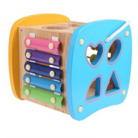 Puzzle Building Block Box Shape Matching Educational Toys (MULTI)