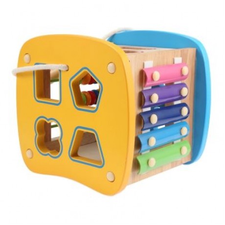 Puzzle Building Block Box Shape Matching Educational Toys (MULTI)