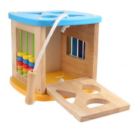 Puzzle Building Block Box Shape Matching Educational Toys (MULTI)