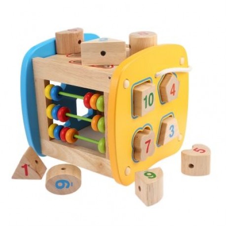 Puzzle Building Block Box Shape Matching Educational Toys (MULTI)