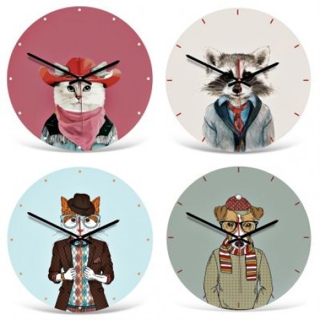 Modern Minimalist Acrylic European Round Cartoon Wall Clock  (MULTI-A)