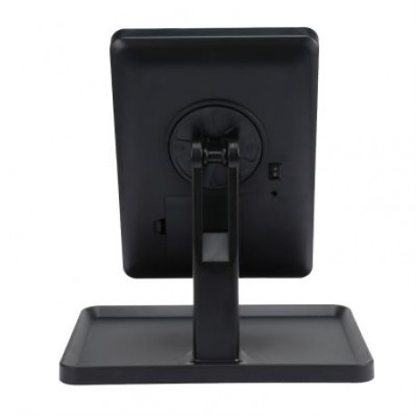 Rotation Intelligent LED Light Makeup Mirror with Rectangular Stand (BLACK)
