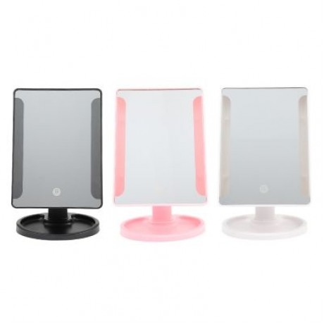 Rotation Intelligent LED Light Makeup Mirror (BLACK)