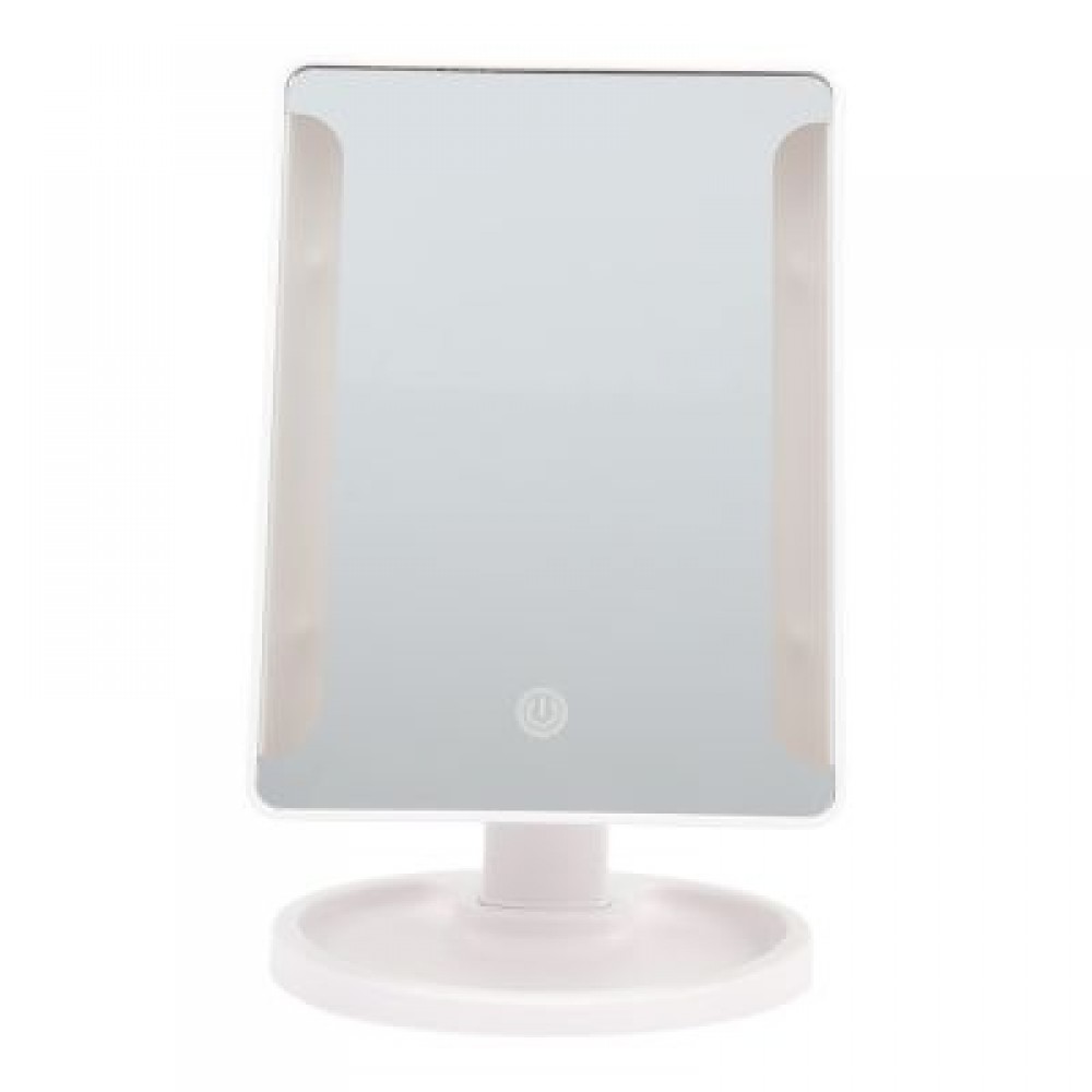 Rotation Intelligent LED Light Makeup Mirror (WHITE)
